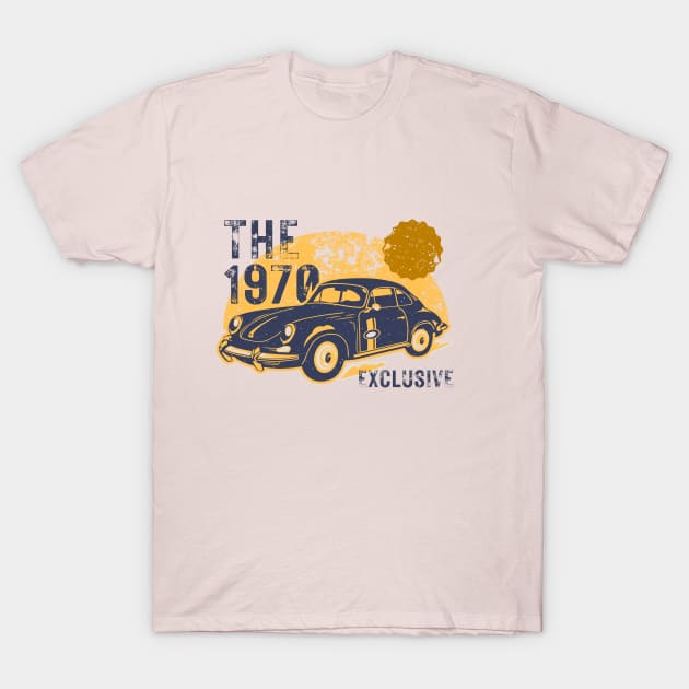 The 1970 Retro Vintage Car T-Shirt by Riyo